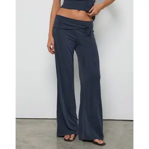 Donata Trouser in Ocean Storm with Belt