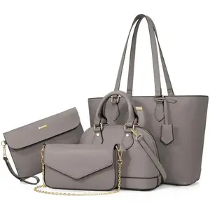 4PCS Women Fashion Handbags Purses Wallet Tote Shoulder Bags Casual Crossbody Bags, Best Gift for Ladies Girls TikTokShopBacktoSchoolGift