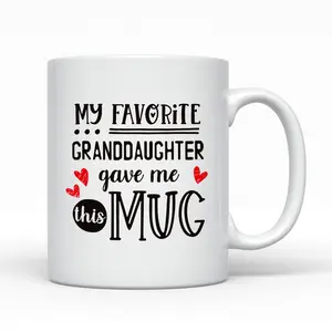 Coffee Mug For Grandma Grandpa, My Favorite Granddaughter Gave Me This Mug Water Cups, Summer Winter Drinkware, Home Kitchen Items