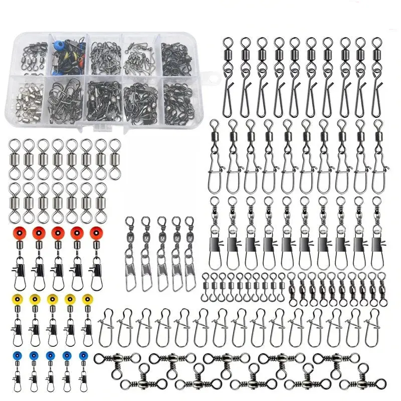 Nova 115-Piece Ultimate Terminal Tackle Kit – Quick-Change Swivels, Snaps, and Connectors for Bass & Walleye
