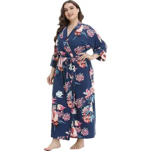 Women's Plus Size Long Robes Kimonos Plus Size Maternity Robes Delivery Robes SleepwearGift