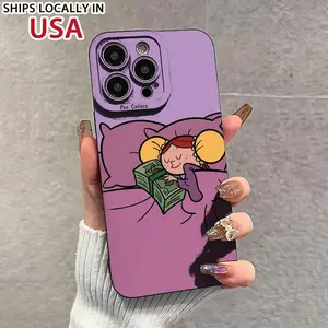 Cartoon Pattern Phone Case, Anti-fall Phone Protector Cover, Shockproof Phone Protective Case Compatible with iPhone 16 15 14 13 12 11 Series
