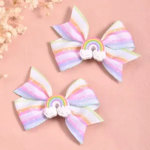 2 piece Rainbow hair bow