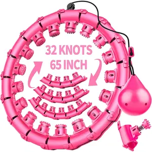 Weighted Hoop with 32 Links(62 Inch),Weighted  for Adults ,  Fitness Hoop Plus Size, for Women  Exercise Equipment
