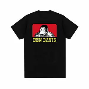 Rare Vintage 90s Ben Davis Black Short Sleeve Tee Shirt For Men Casual Streetwear Style Top Novelty Graphic T Shirt funny tshirt Undershirts Tees Casual Streetwear Classic Plain Men's Women Cotton Moisture Wicking Short Sleeve Crew Neck