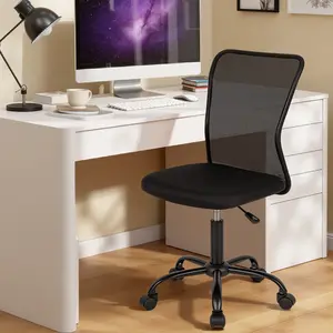 Ergonomic Office Chair Desk Chair Armless Office Chair Mesh Computer Chair Back Support Modern Executive Mid Back Rolling Swivel Chair