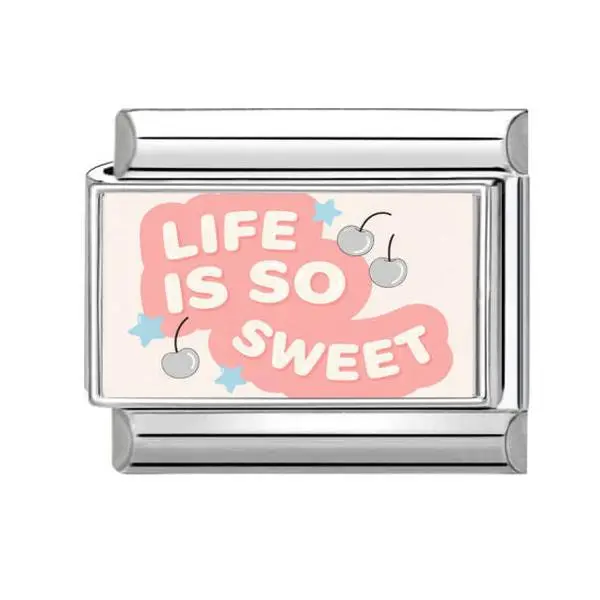 Life Is So Sweet Italian Charm Link
