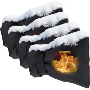 Outdoor Faucet Covers for Winter Spigot Cover Faucet Covers for Outside Freeze Protection   Hose Bibs Insulated Cover (4PCS)