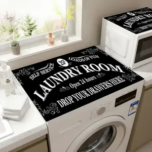 Laundry Room Washing Machine Dust Pad, Absorbent Countertop Mat, Fast Dry Fridge Pad, Microwave Dustproof Cover, Modern Washer and Dryer Lid