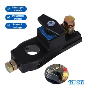 Dazone 12V/24V Car Battery Disconnect Switch Heavy Duty Isolator Power Cut Off Anti-Leakage Kill Switch for Cars RVs Trucks Marine Boats