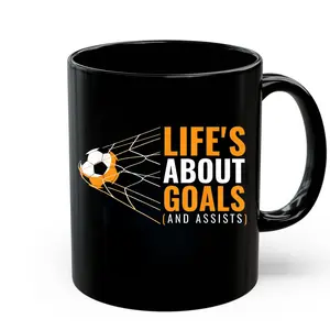 Life's About Goals And Assists Mug, Family Game Day Gift, Soccer Fan Gift, Football Season