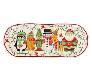 Temp-tations Holiday 13"x35" Table Runner with Beaded Embellishments Temp-tations Holiday 13"x35" Table Runner with Beaded Embellishments