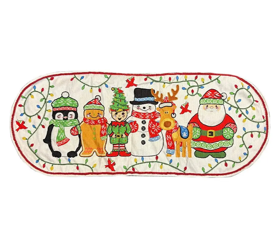 Temp-tations Holiday 13"x35" Table Runner with Beaded Embellishments Temp-tations Holiday 13"x35" Table Runner with Beaded Embellishments