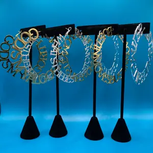 "Message in a Hoop" Earrings