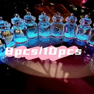 Mini Ocean Theme Bottle Figurines, 5/10pcs Resin Sea Creature Collectible Charms, Versatile Indoor Decoration, Creative DIY Pendant Accessories, Ornaments, Star Fish Decor