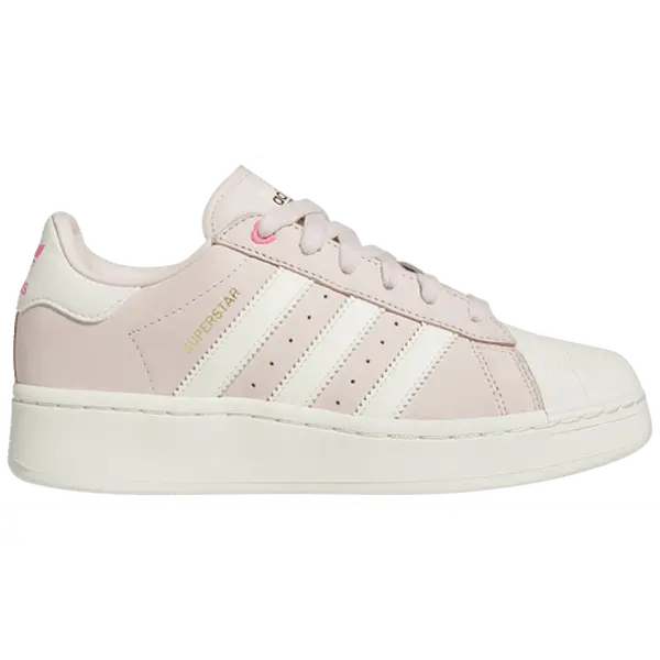 Adidas Women's Superstar XLG Sneakers in Pink Leather with a Cushioned Platform Sole for Casual Streetwear, Casual Trainers, Laces