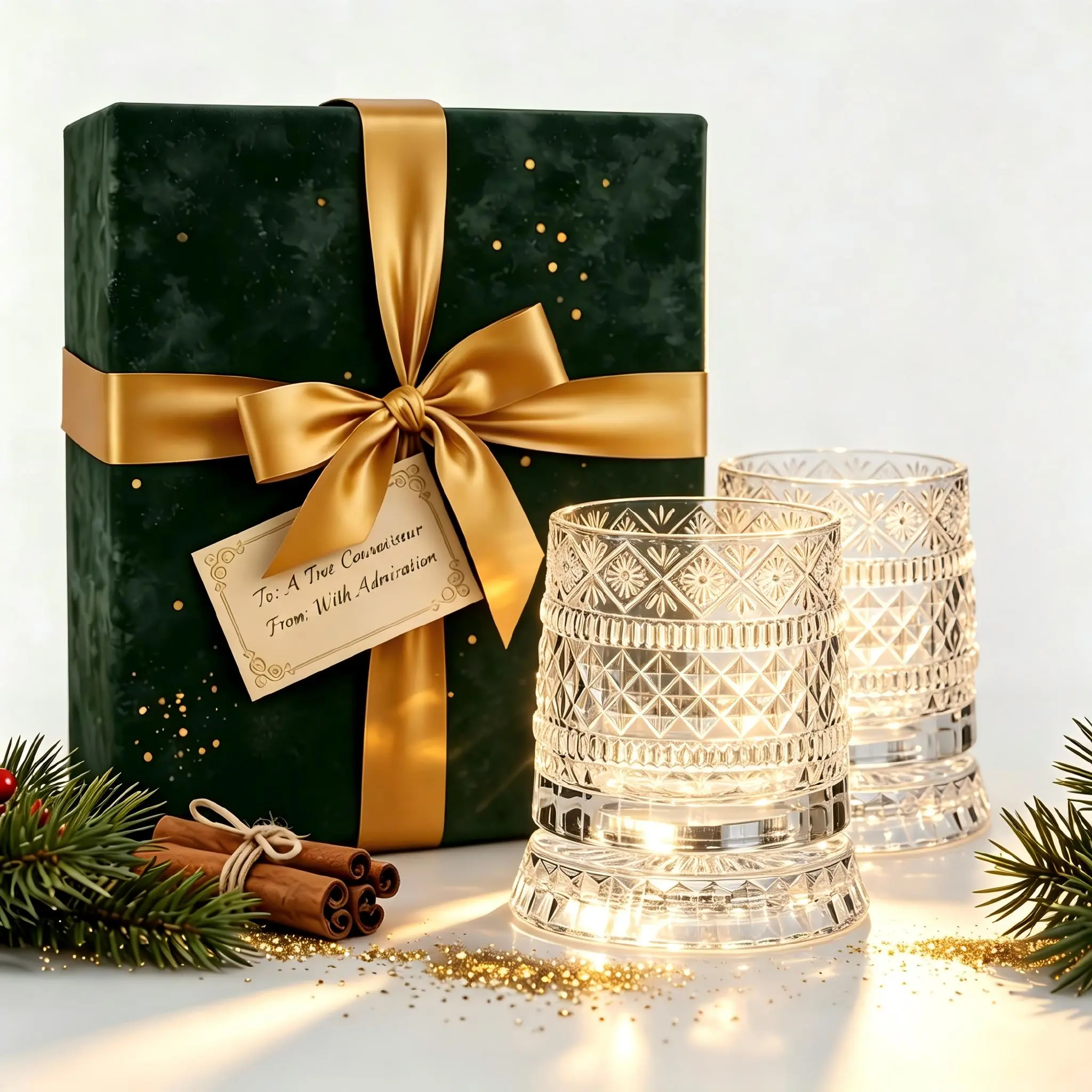 【DealsForYouDays】2-Piece Spinning Whiskey Glasses Set, 360-Degree Rotating Old Fashioned Crystal Tumblers with Unique Relief Base, Cocktail Wine Cups for Flavor Enhancement, Kitchen Drinkware Bar Accessories - Valentine's Day Gift