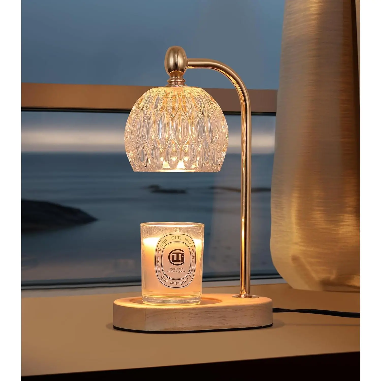 Candle Warmer Lamp with Timer and Dimmer,Flameless Electric Wax Melt Warmer for Jar Candles With 2 Bulbs,House Warming Gifts,Mother's Day/Birthday/Christmas Gifts For Mom/Wife,Home Decor Lamp