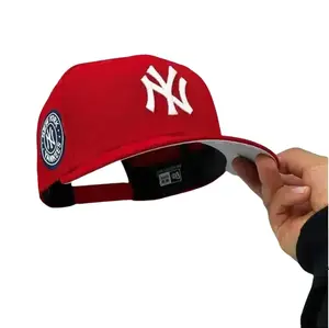 New Era New York Yankees 9FORTY A-Frame Snapback Hat – White Crown Red Brim – Adjustable MLB Baseball Cap – Streetwear Unisex Summer Edition