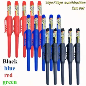 10pcs Long Tip Oil-Based Marking Pens, Multi Purpose Pens, Paint Pen, 45mm Woodworking Pen, Waterproof Quick-Dry Ink, Multi-Surface Use, Ideal for Wood Plastic Glass Metal Ceramic Leather, Paint Pens Set