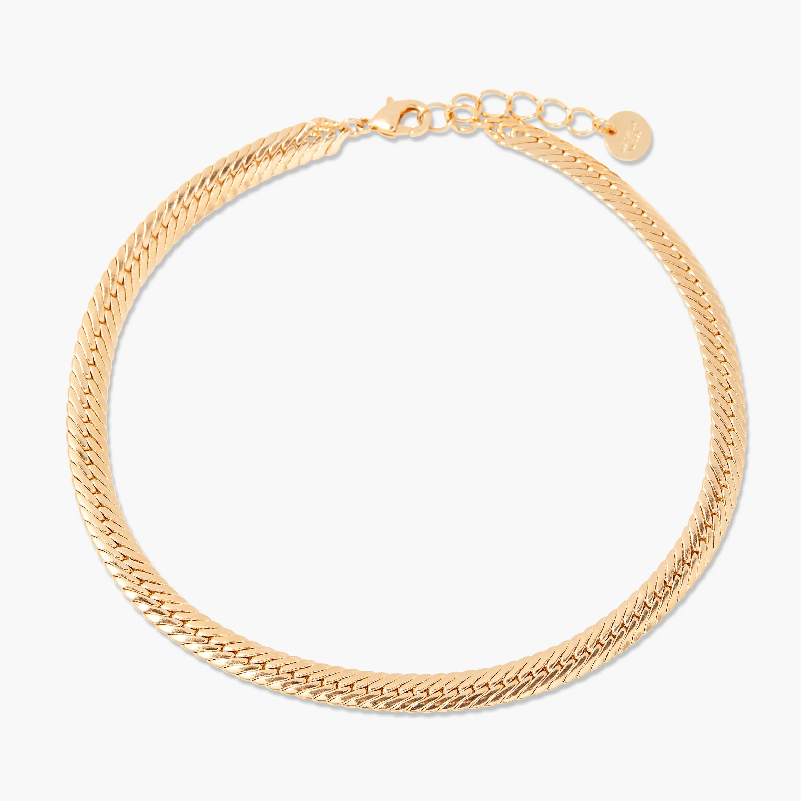 Wells Anklet - 14K Gold Plated with Curb Chain and Extender by Brook and York