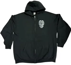 SIMMS Skull Zipper Hoodie -Black
