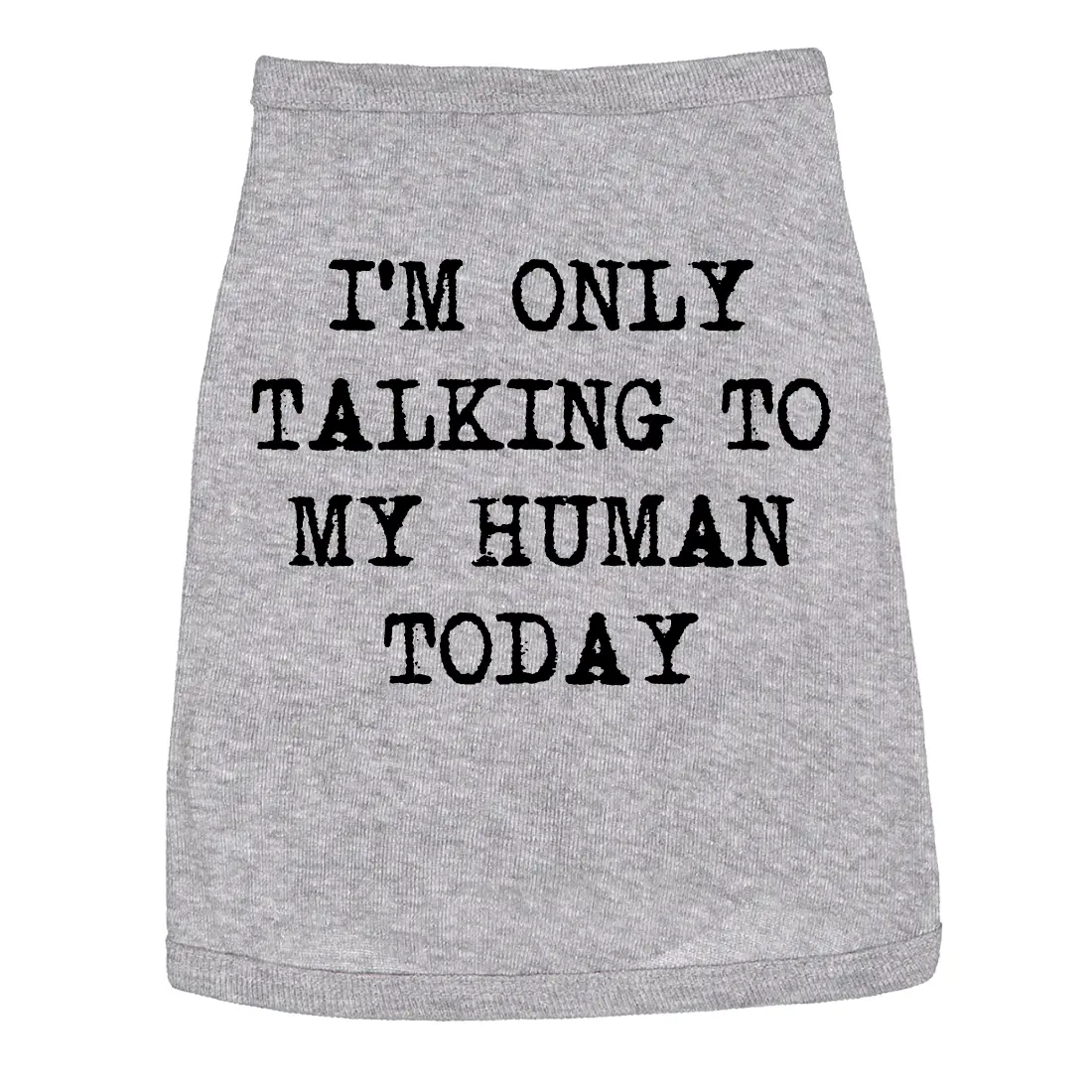 Dog Shirt Im Only Talking to My Human Today Tee Cute Clothes for Pet Funny Dog Puppy TShirt Light Grey