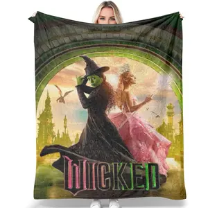 Wicked Blanket Multiple Sizes 50"X40",Throw Blankets Flannel Sleep Cozy Lightweight Ultra-Soft Micro Blankets for Sofa Travel Air Conditioning Bedding