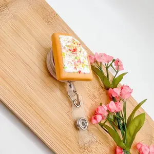 Pop tarts Badge Reels, Handmade Badge Reels.