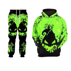 Halloween Green Nightmare Combo Hoodie and Jogger Set