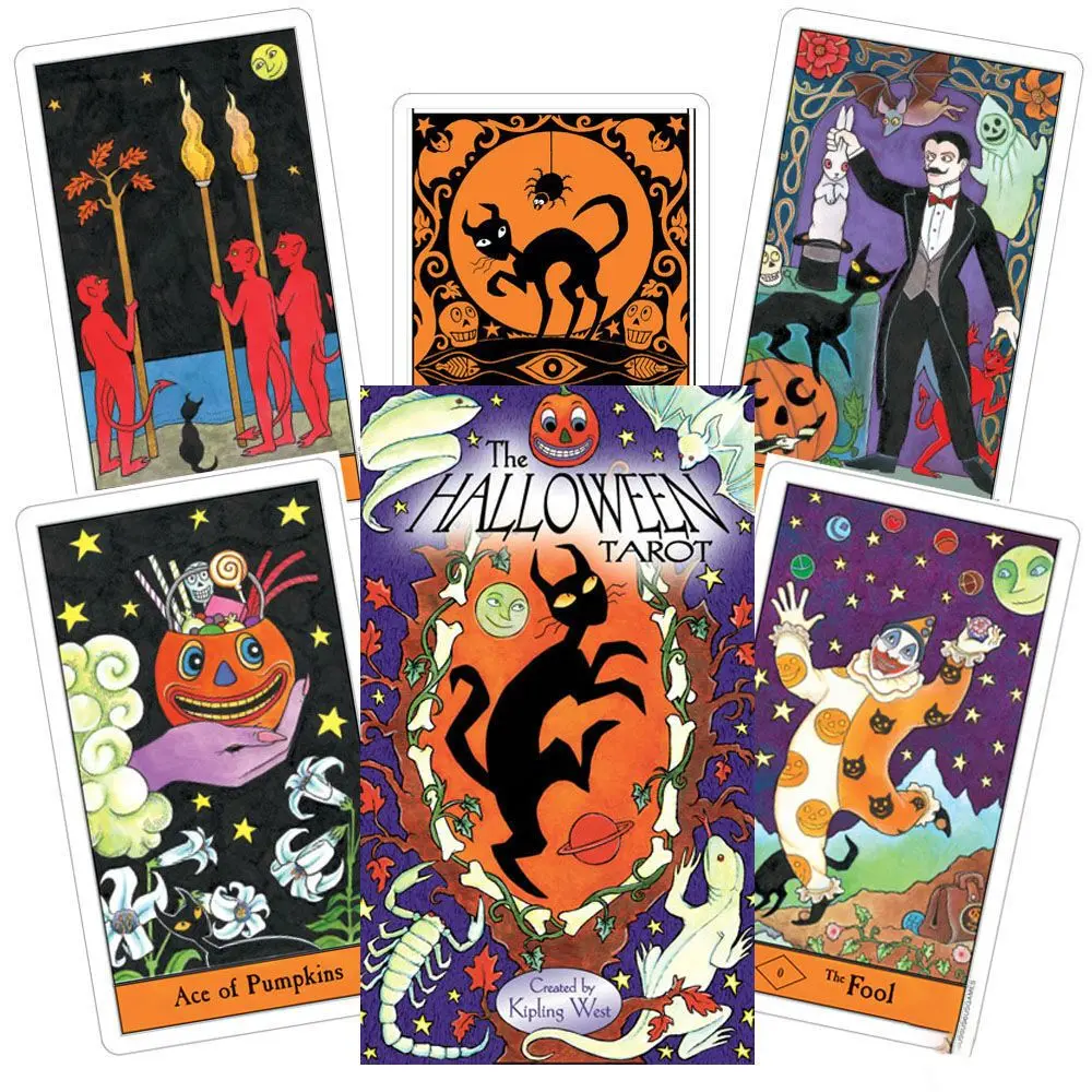 Halloween Tarot Deck by Kipling West — 78-Card Spooky RWS Tarot Set