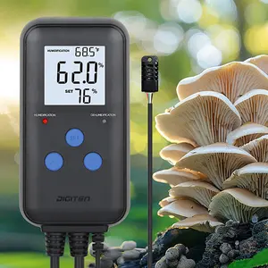 DIGITEN Humidity Controller - Pre-wired digital humidity controller (with temperature display), dual-position socket type for connection to humidifiers/dehumidifiers, suitable for mushroom cultivation, reptile husbandry, fans, and growing tents. tiktoksho