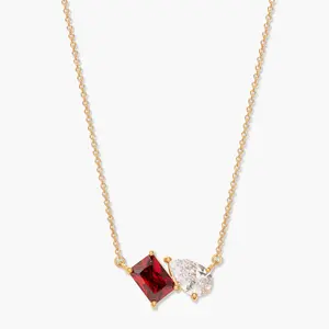 Cassidy Vermeil Custom Birthstone Necklace by Brook and York