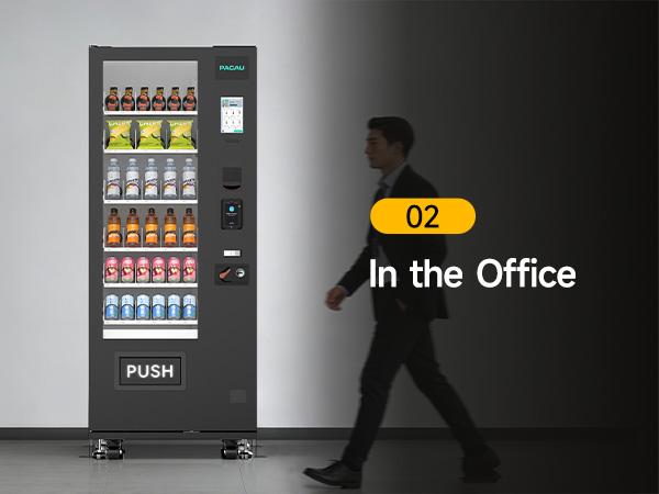 PACAU Commercial Vending Machine for Sale, Refrigerated Vending Machine Snacks and Drinks Combo with Credit Card & NFC Payment, Vending Machine for Home or Office