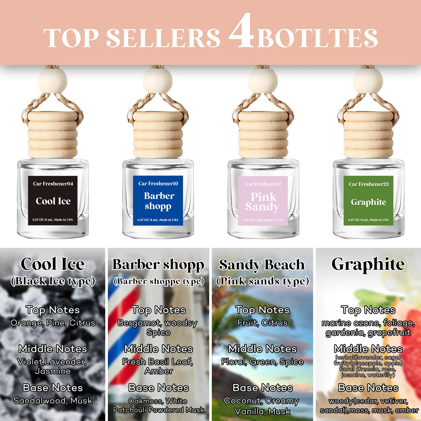 lce & Pink sandy 4 bottles(B4.B10.P37.G23)