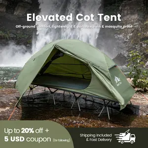 Night Cat Camping Cot Shelter Tent - 87"x28"x35" Large Elevated Bed, Waterproof Portable Tent Outdoor, Sturdy Frame, Mosquito Net, Easy Setup for Dry Comfortable Sleep, Ideal for Camping & Survival, tiktokshopspringglowup, summervibes, Tents For Camping,s