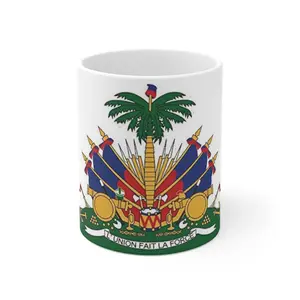 Mug 11oz - Haiti culture, Haitian Coffee Cup, Caribbean Inspired Tea Mug, Cultural Souvenir Gift, Ethnic Artistic Ceramic Drinkware, Island