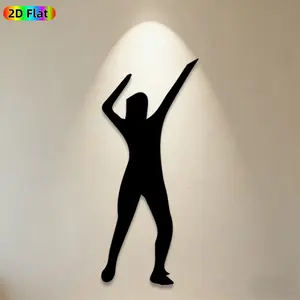 1pc Dancing Figure Metal Wall Art, Dynamic Dancing Statue Mural, Ideal Gift for New Year, Easter, Dance Decor Enthusiasts, Rust-Resistant Metal Wall Decor Wall Sculptures, Perfect for Home Wall & Garden Fence, Contemporary Metal Art Admirers