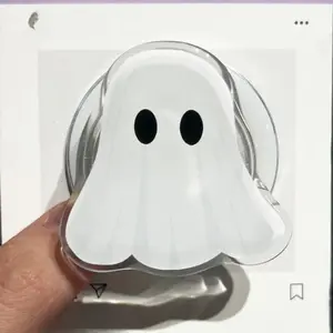 Ghost Halloween Grip, Holographic Ghost MagSafe Grip, Spooky Bookish Phone Stand, Halloween Phone Grip