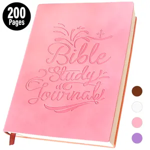 1pc Bible Study Journal Notebook - GRANROUTO S.O.A.P Method Bible Study Supplies Church Notes Notebook Daily Devotional Notebook Prayer Journal Note Taking & Journaling Kit Faith Based Christian Religious Gifts for Men Women (Pink/Brown/Purple/White)