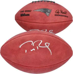Tom Brady New England Patriots Autographed Metallic Duke Pro Football - Fanatics Authentic Certified