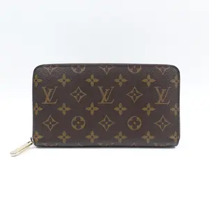 Pre-owned Louis Vuitton Coated Canvas Small Leather Goods Zippy Monogram Brown Wallet T10414580