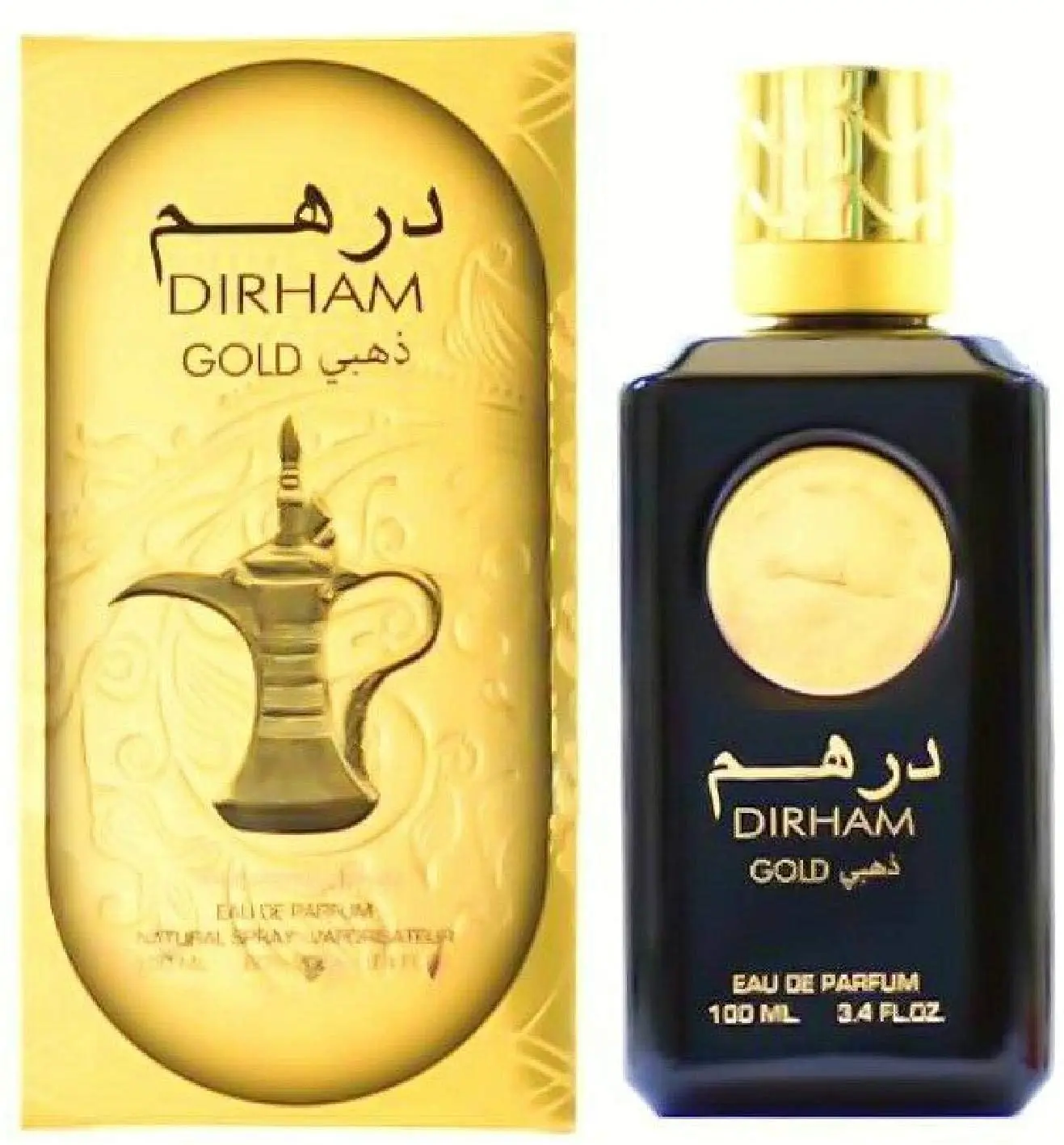 Ard Al Zaafaran Dirham Gold Eau De Parfum Spray, 3.4 Ounce (Unisex) Oriental Woody