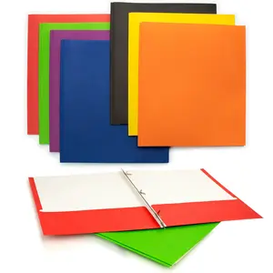 2 Pocket Wholesale Folders for School - 7 Assorted Colors - Bulk Case of 100 Folders