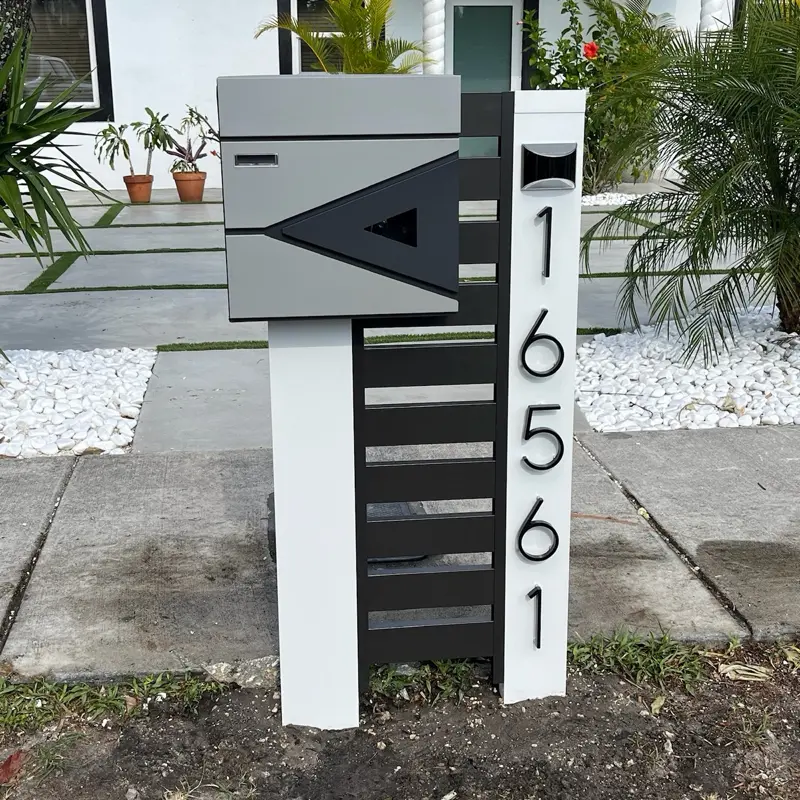 Modern & Fresh Mailbox with Aluminum Stand for Home Modernization and Efficiency Contemporary Design Supplier Partial Warranty