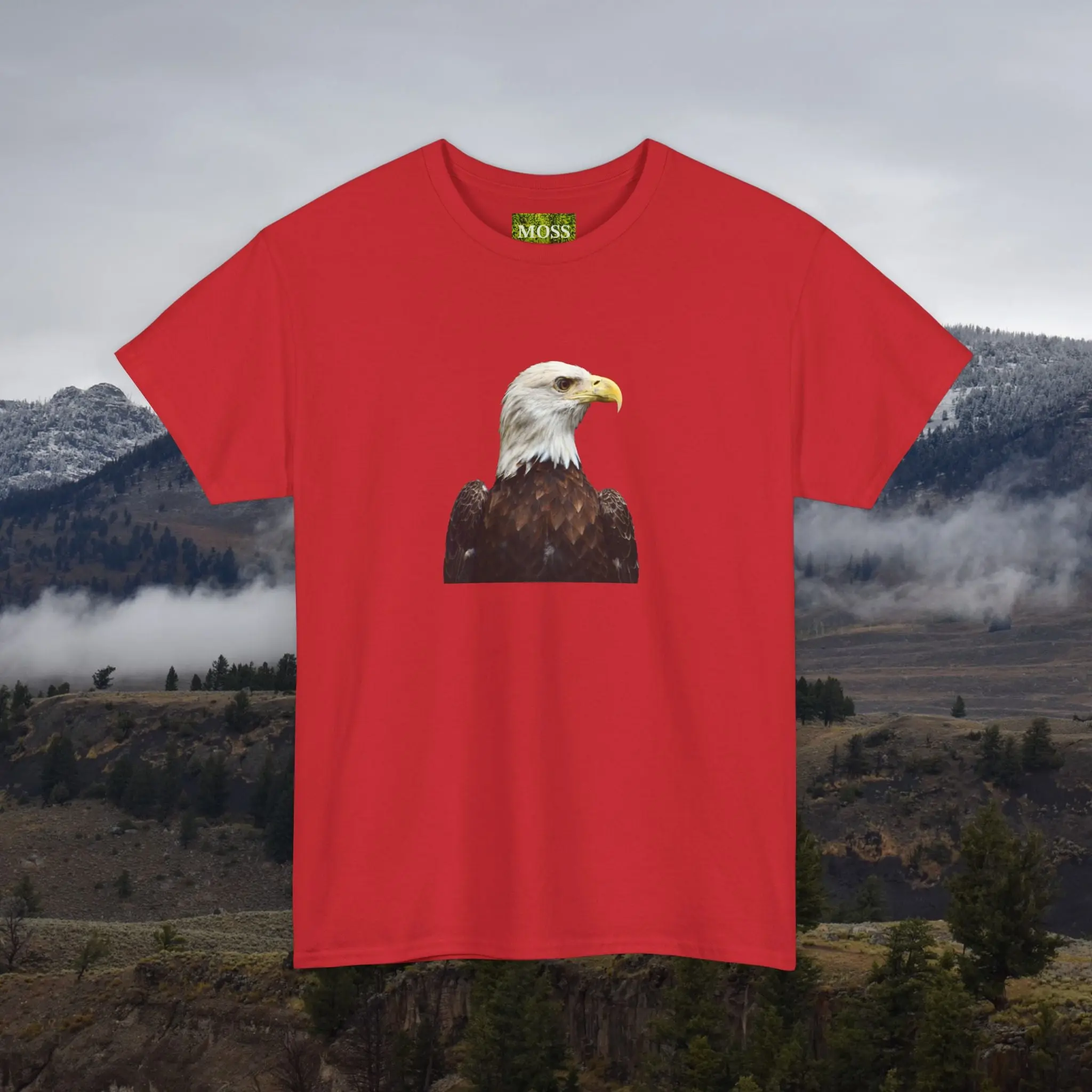 MOSS, Bald Eagle: Unisex Heavy Cotton Tee