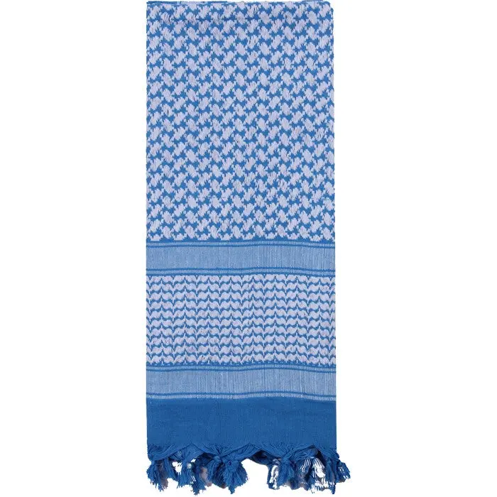 Blue-White Tactical Shemagh - Keffiyeh Desert Wrap Scarf, Military & Adventure Fashion Accessory, 1 Size, One Size, 42X42"
