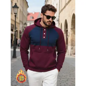 Autumn Winter Unisex Couple Hoodie, Loose Fit Fleece Lined Casual Embroidered Patchwork Sweatshirt, Comfortable Fashion for Men & Women