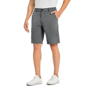 GOPUNE Men's Golf Shorts 10" Quick Dry Lightweight Stretch Dress for Flat Front Work Casual Hiking Shorts with 4 Pockets
