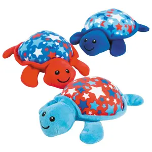 Patriotic Stuffed Turtles with Star Shells - 3 1/2" x 6 1/2", 12 Pcs